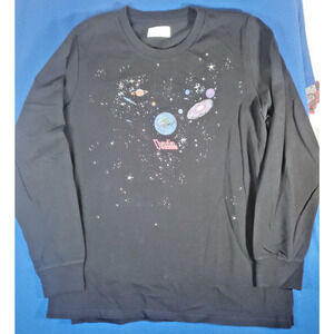Ovadia Planet Galaxy black long-sleeve Shirt Men's Size XXL